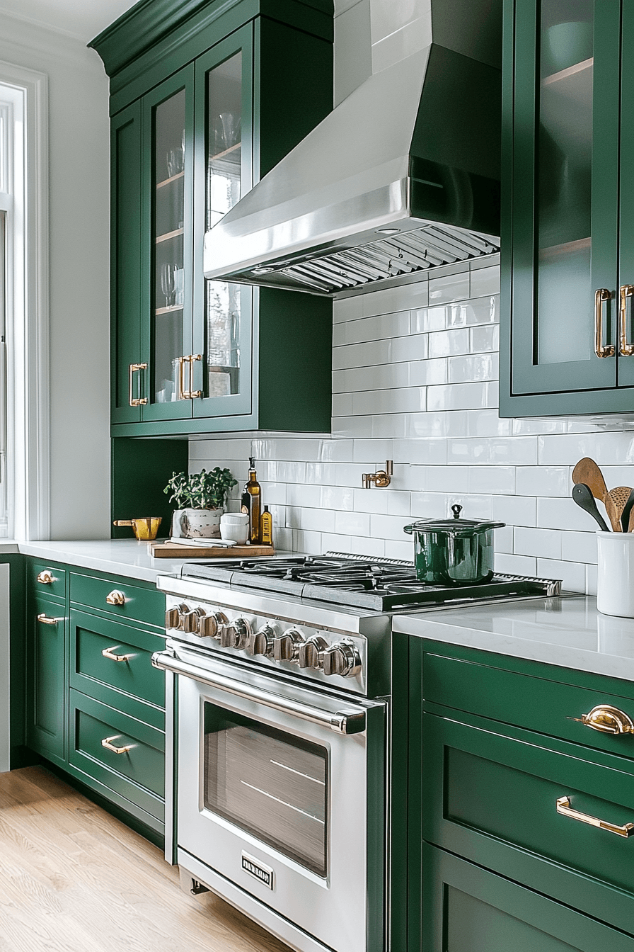 Green Kitchen Cabinet