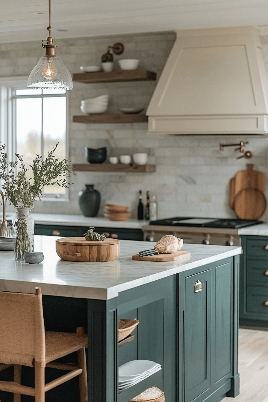 Green Kitchen Cabinet