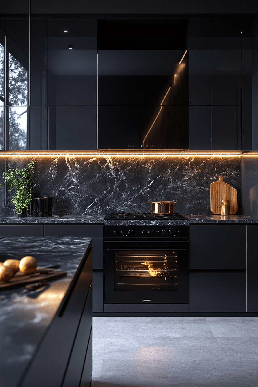 Dark Kitchen Cabinets