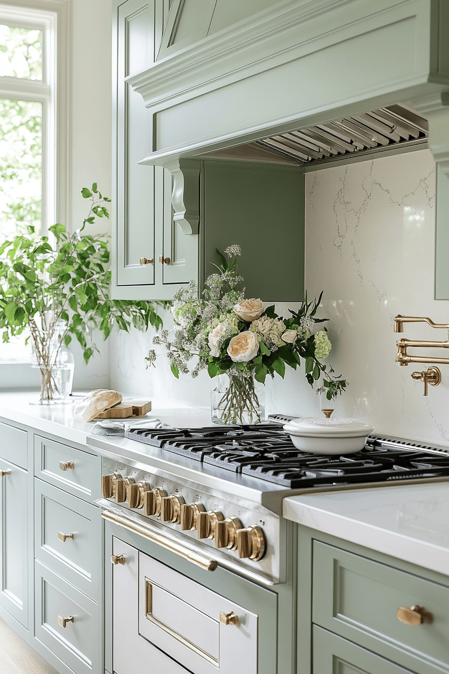 Green Kitchen Cabinet