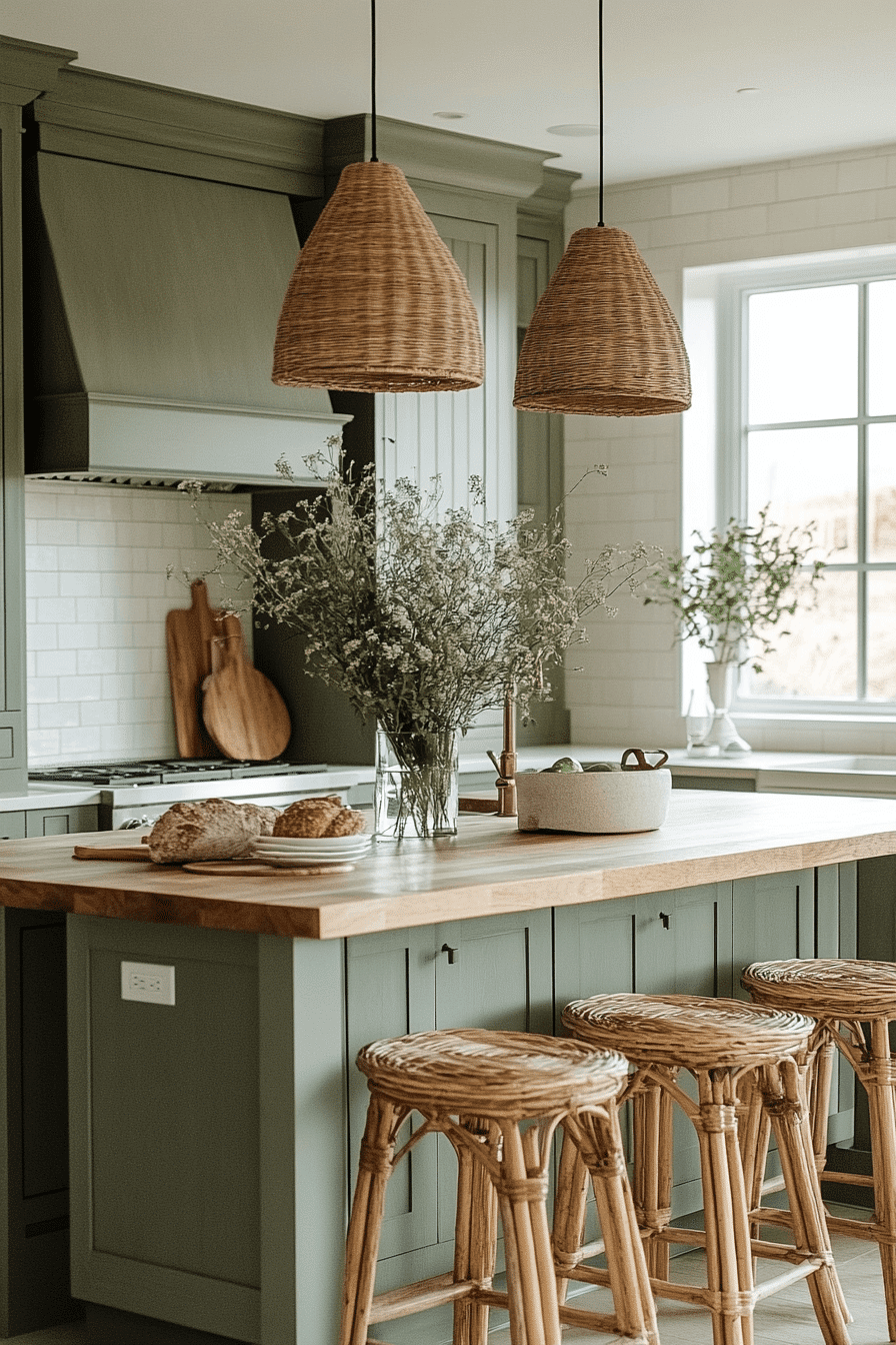 Green Kitchen Cabinet