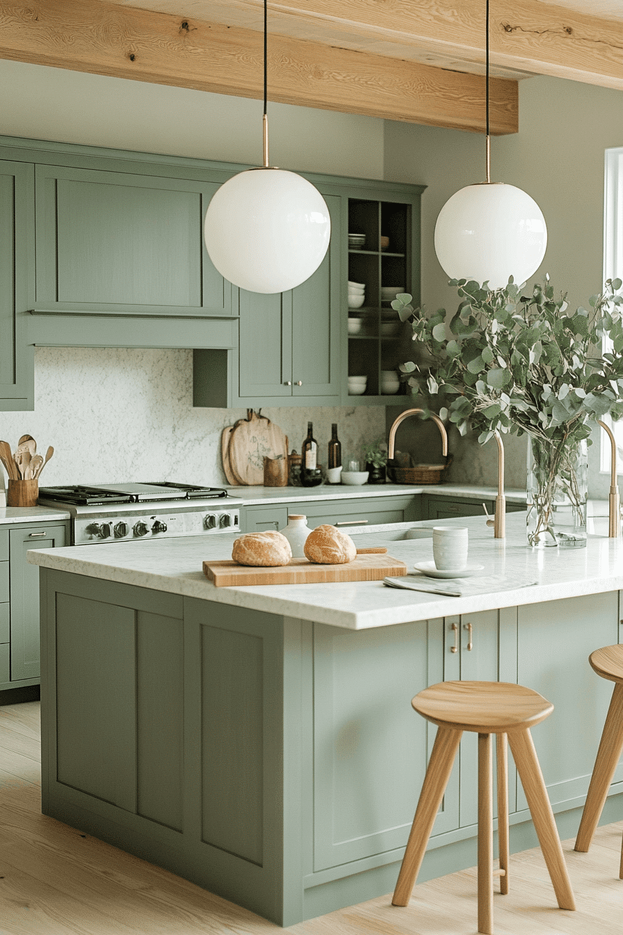 Green Kitchen Cabinet