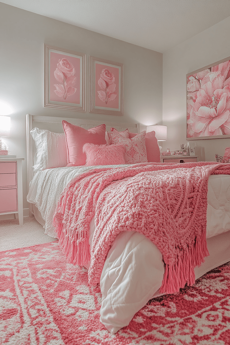 Pink Dorm Room Decor