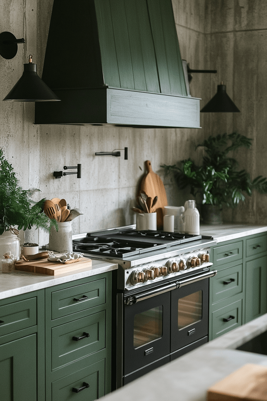 Green Kitchen Cabinet