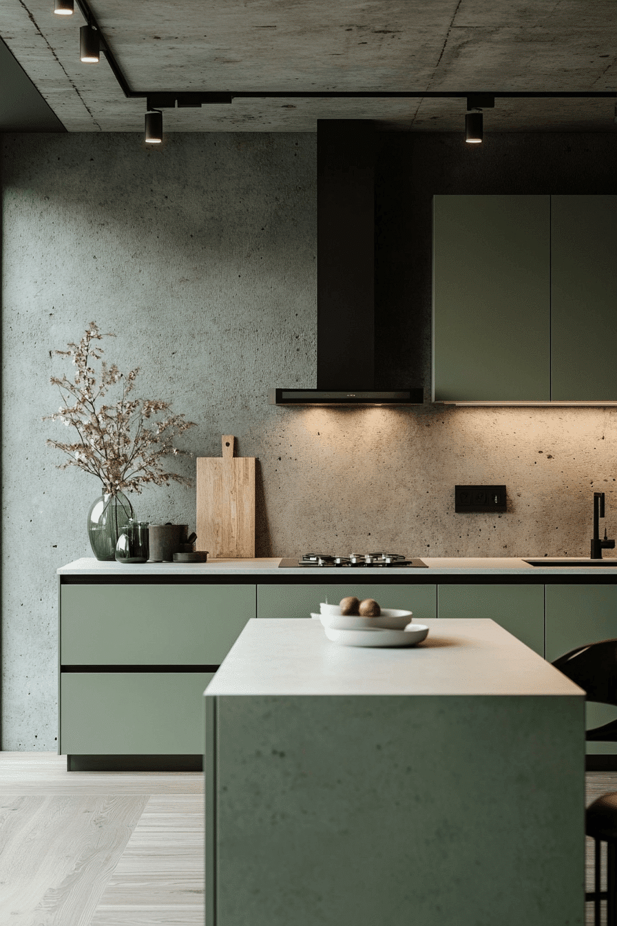 Green Kitchen Cabinet