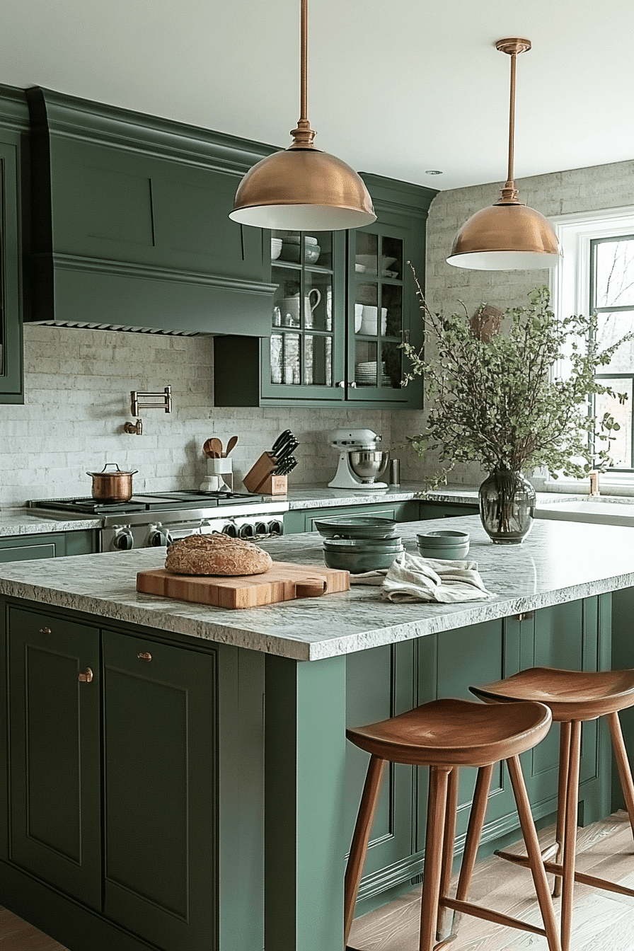 Green Kitchen Cabinet
