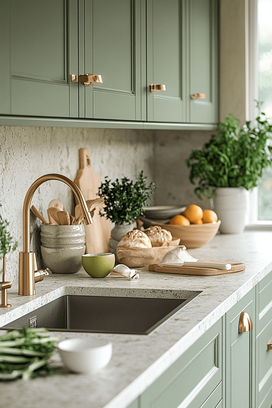 Green Kitchen Cabinet