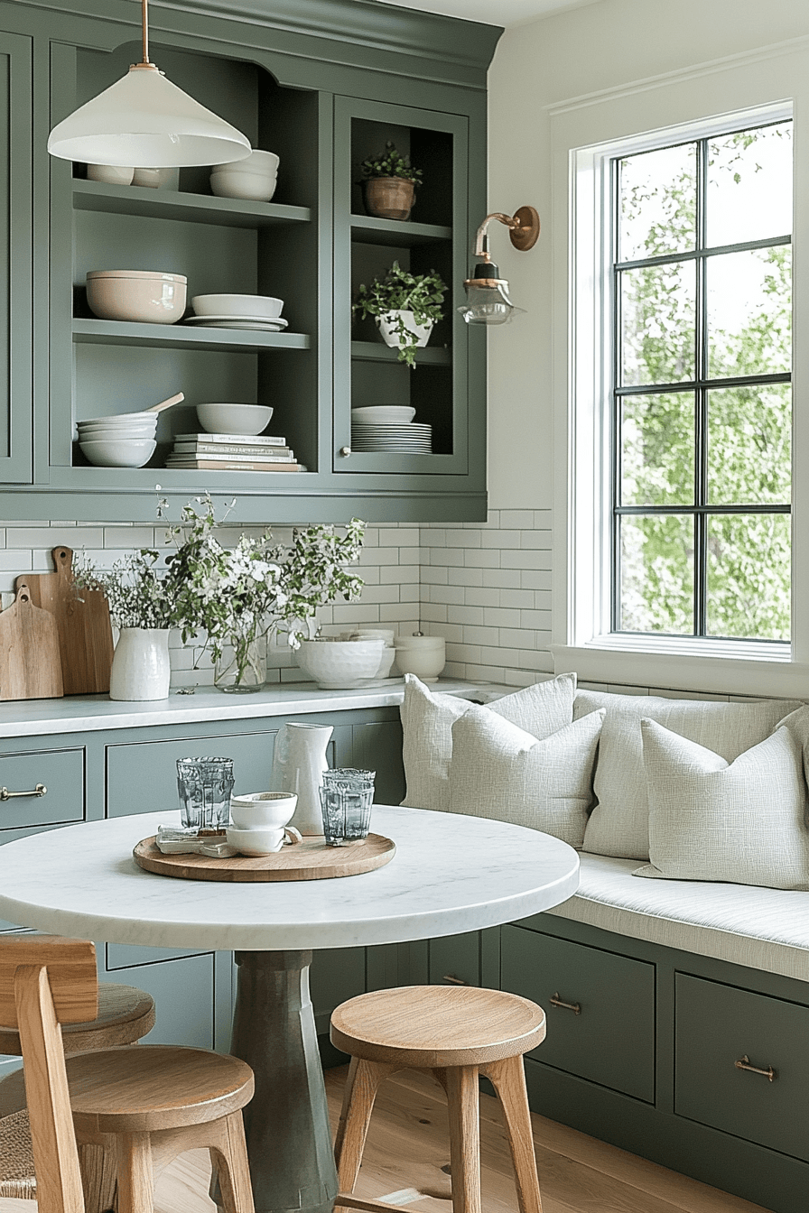Green Kitchen Cabinet
