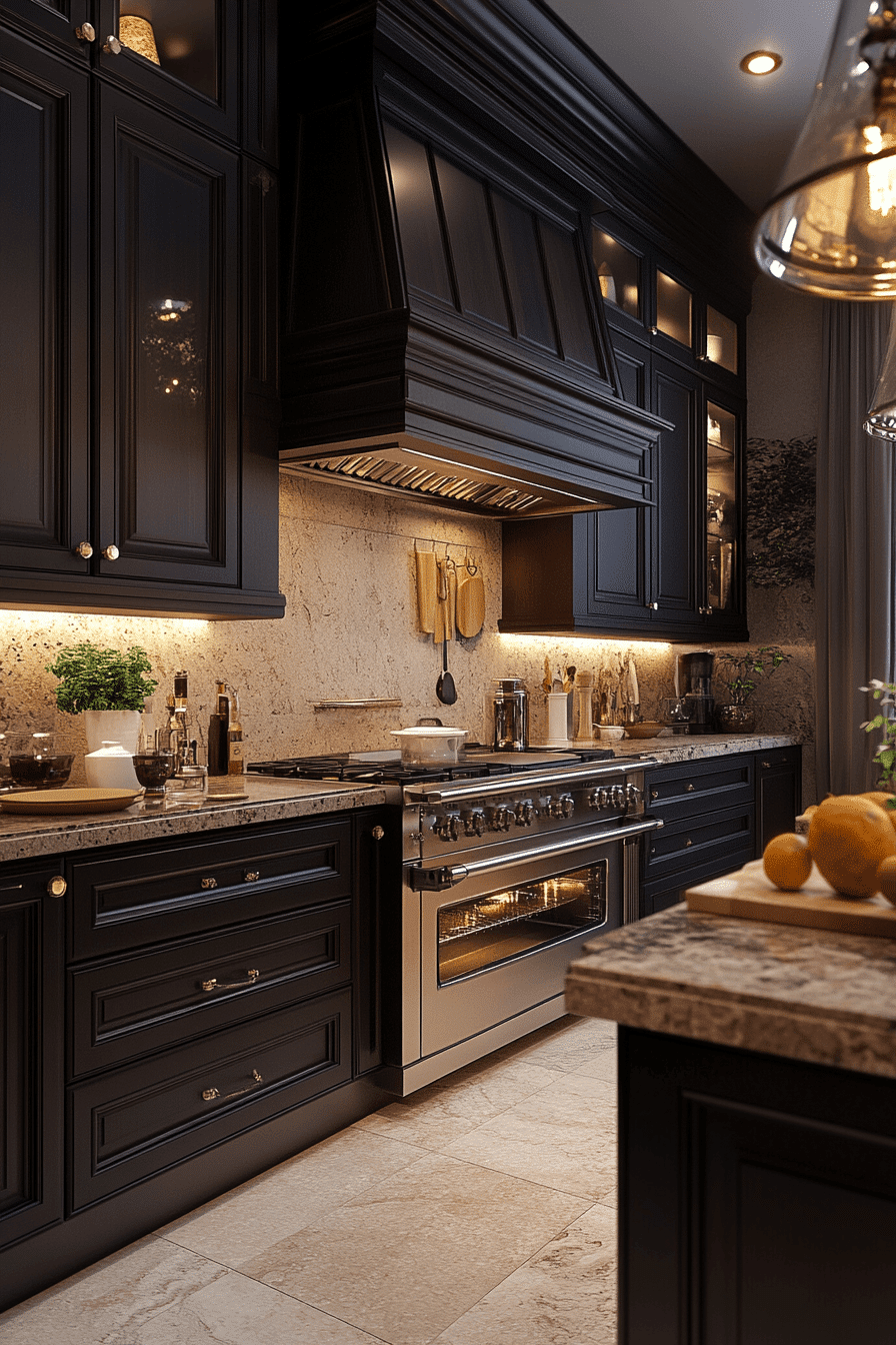 Dark Kitchen Cabinets