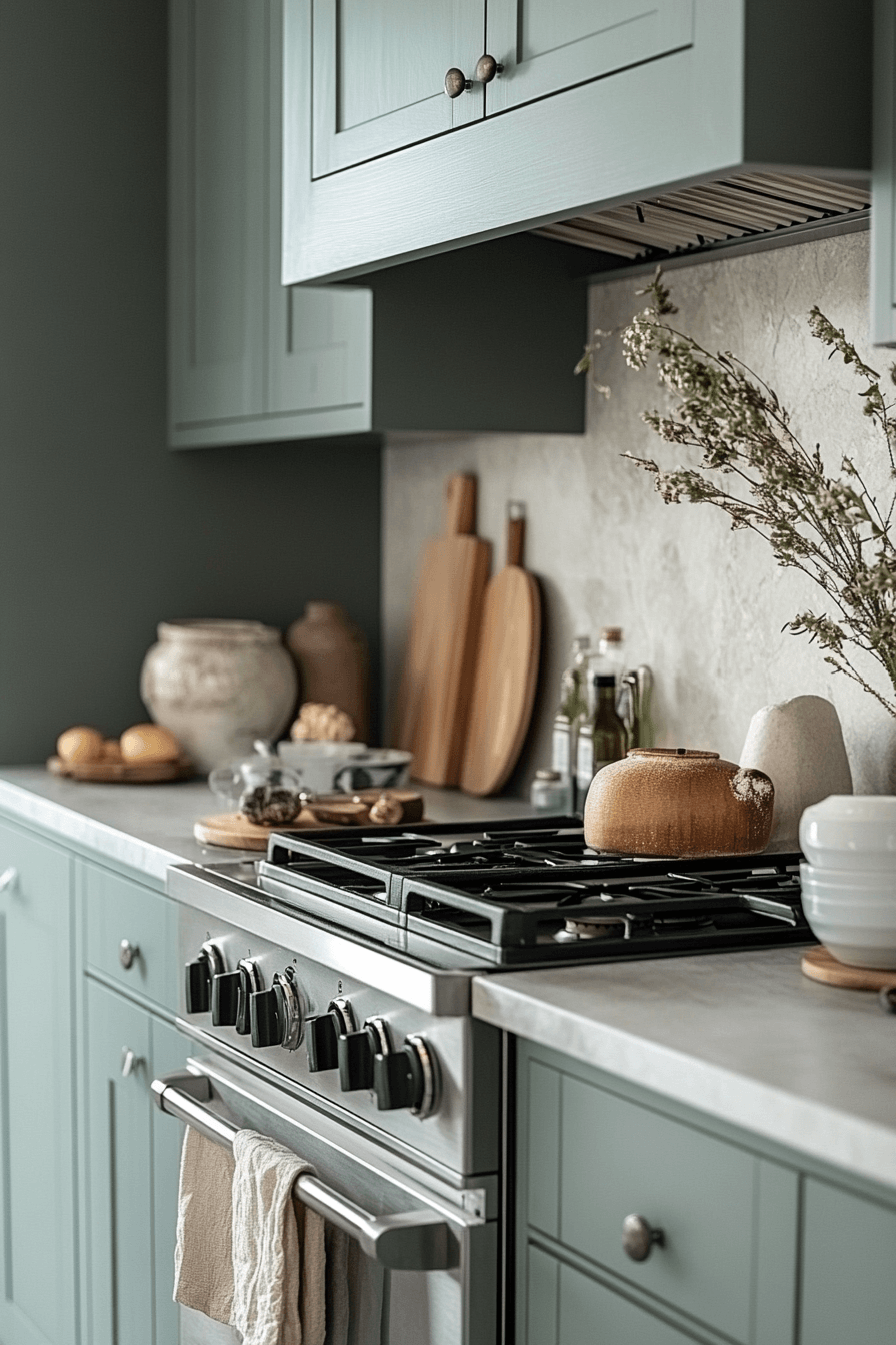 Green Kitchen Cabinet