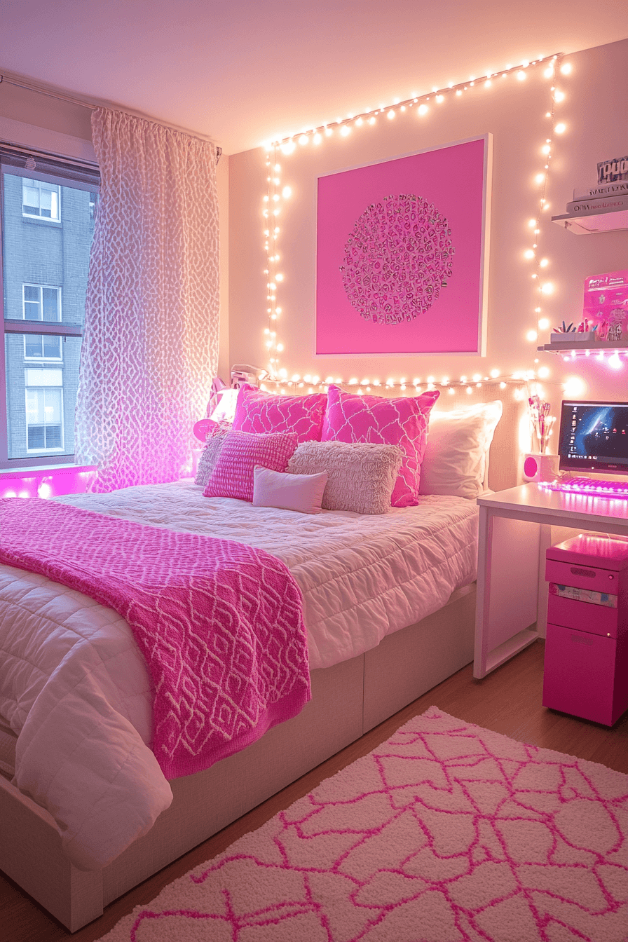 Pink Dorm Room Decor