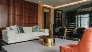 beige and black living room