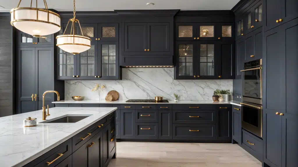 dark kitchen cabinets