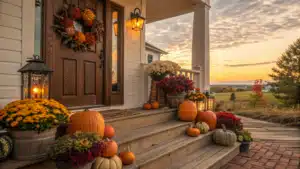 fall front porch decor