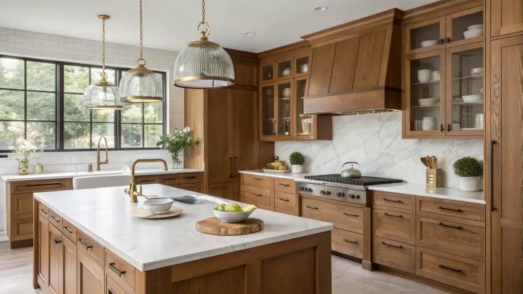 wood kitchen cabinets