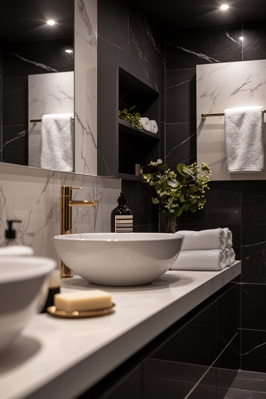 Black and White Bathrooms That Stay Interesting Without Adding Color