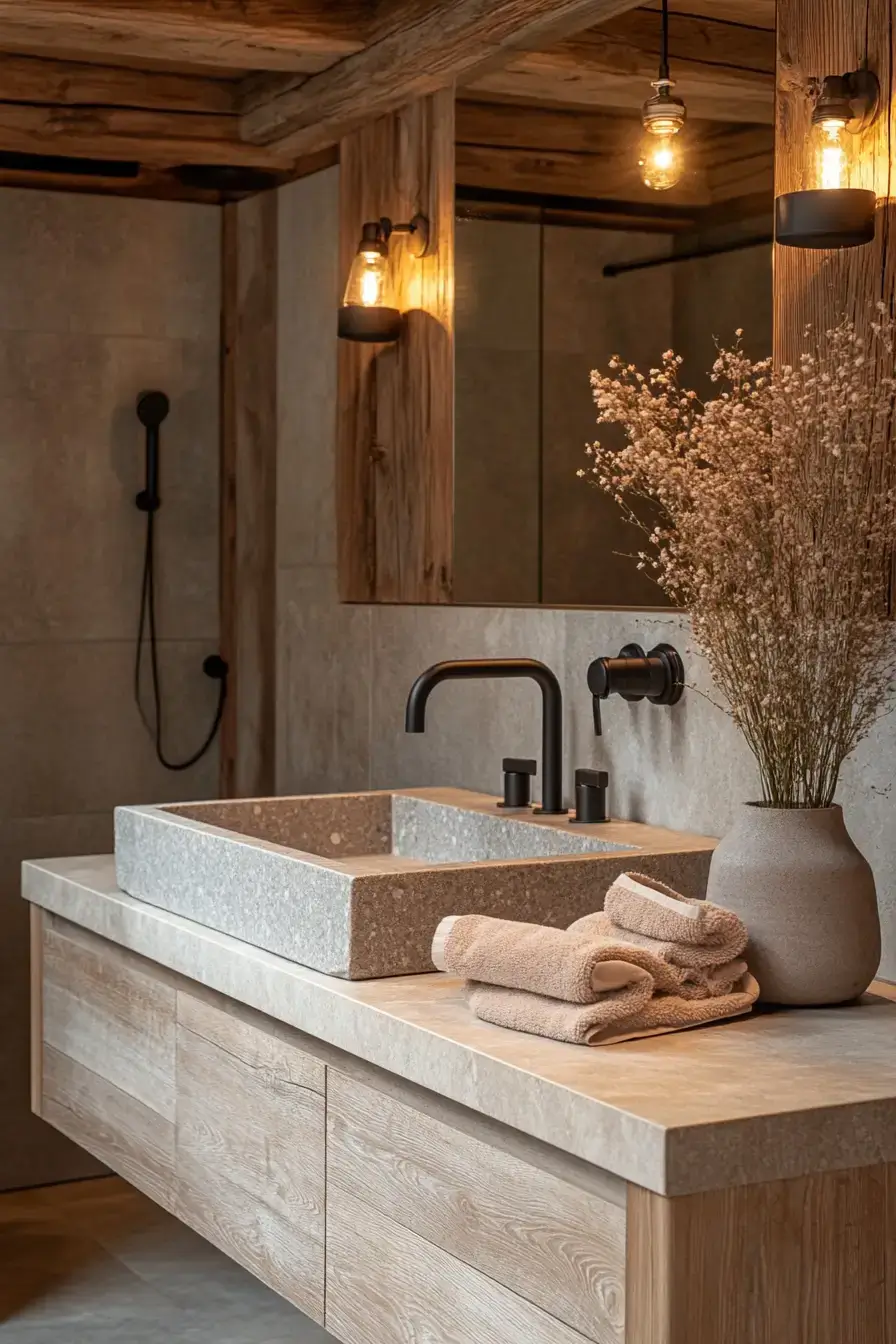 29 Rustic Bathroom Ideas That Feel Like a Cabin Morning