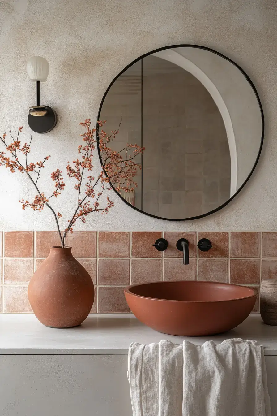 29 Terracotta Bathroom Ideas That Warm Up the Whole House 29 Terracotta Bathroom Ideas That Warm Up the Whole House