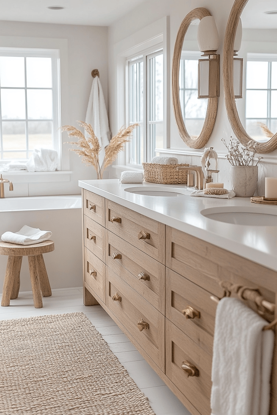 Farmhouse Bathrooms That Balance Rustic With Real Life