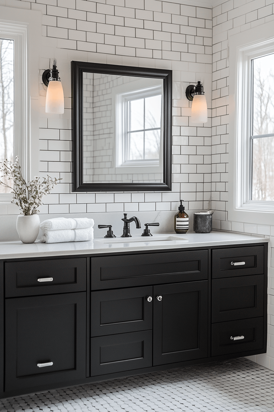 Black and White Bathrooms That Stay Interesting Without Adding Color