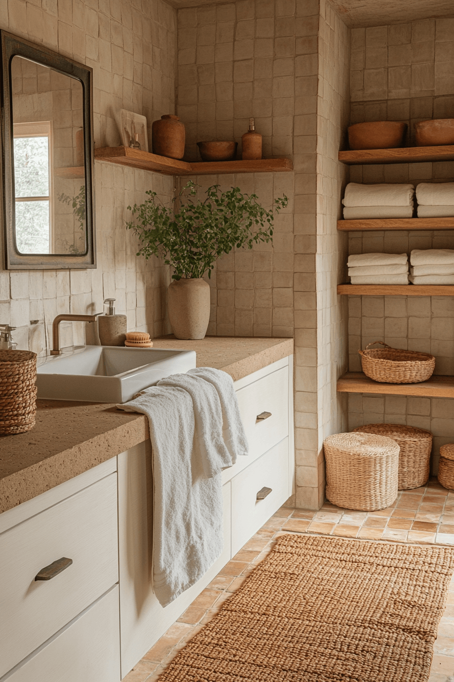 Farmhouse Bathrooms That Balance Rustic With Real Life