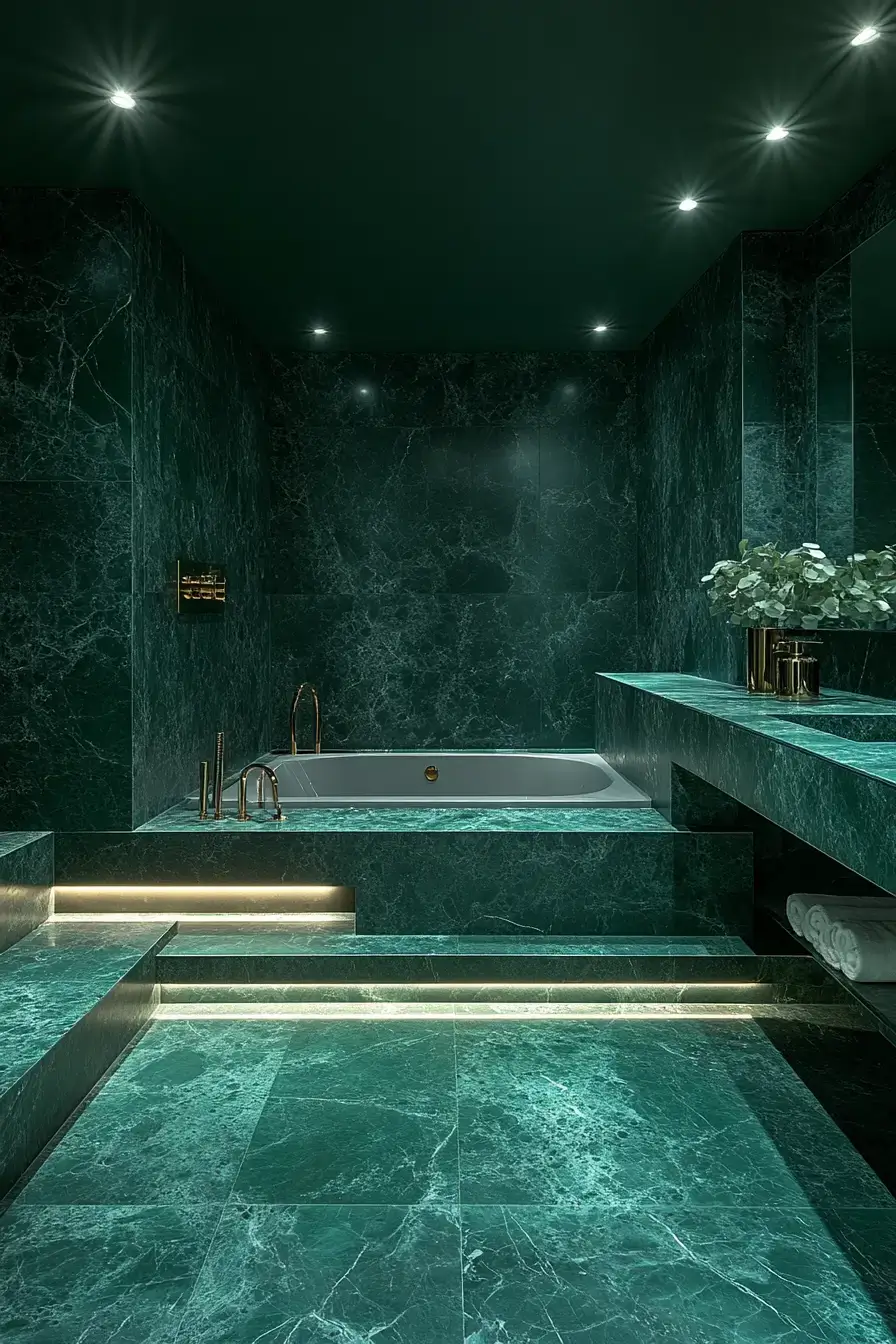 29 Dark Green Bathroom Ideas That Bring the Outdoors In