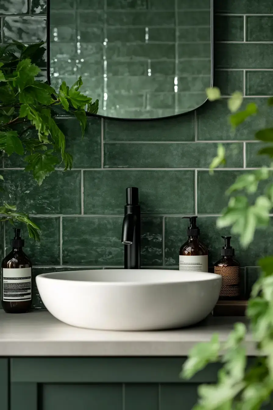 29 Dark Green Bathroom Ideas That Bring the Outdoors In