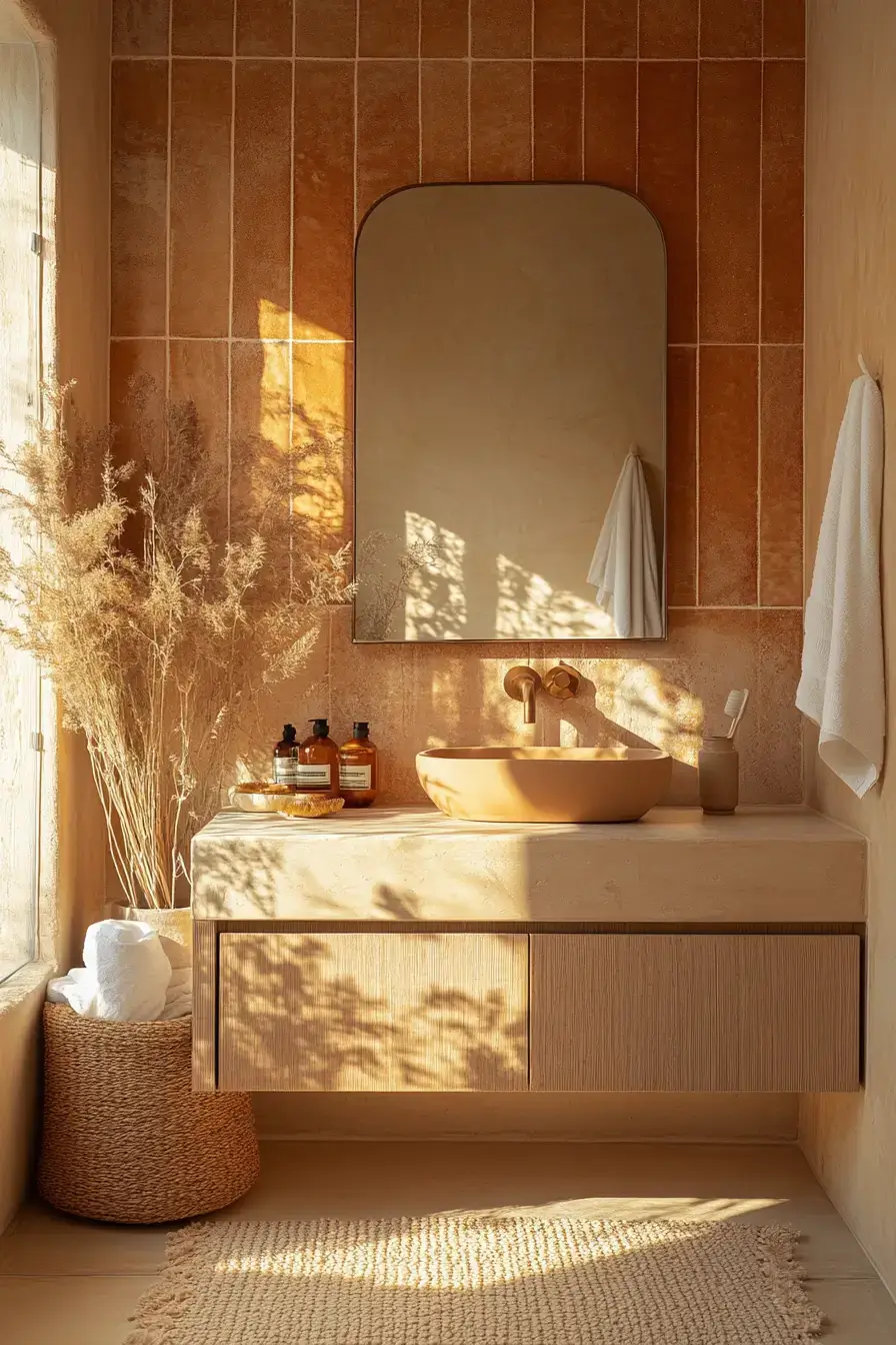 29 Terracotta Bathroom Ideas That Warm Up the Whole House 29 Terracotta Bathroom Ideas That Warm Up the Whole House