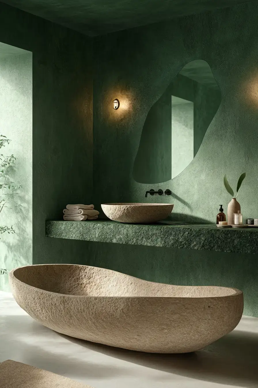 29 Dark Green Bathroom Ideas That Bring the Outdoors In