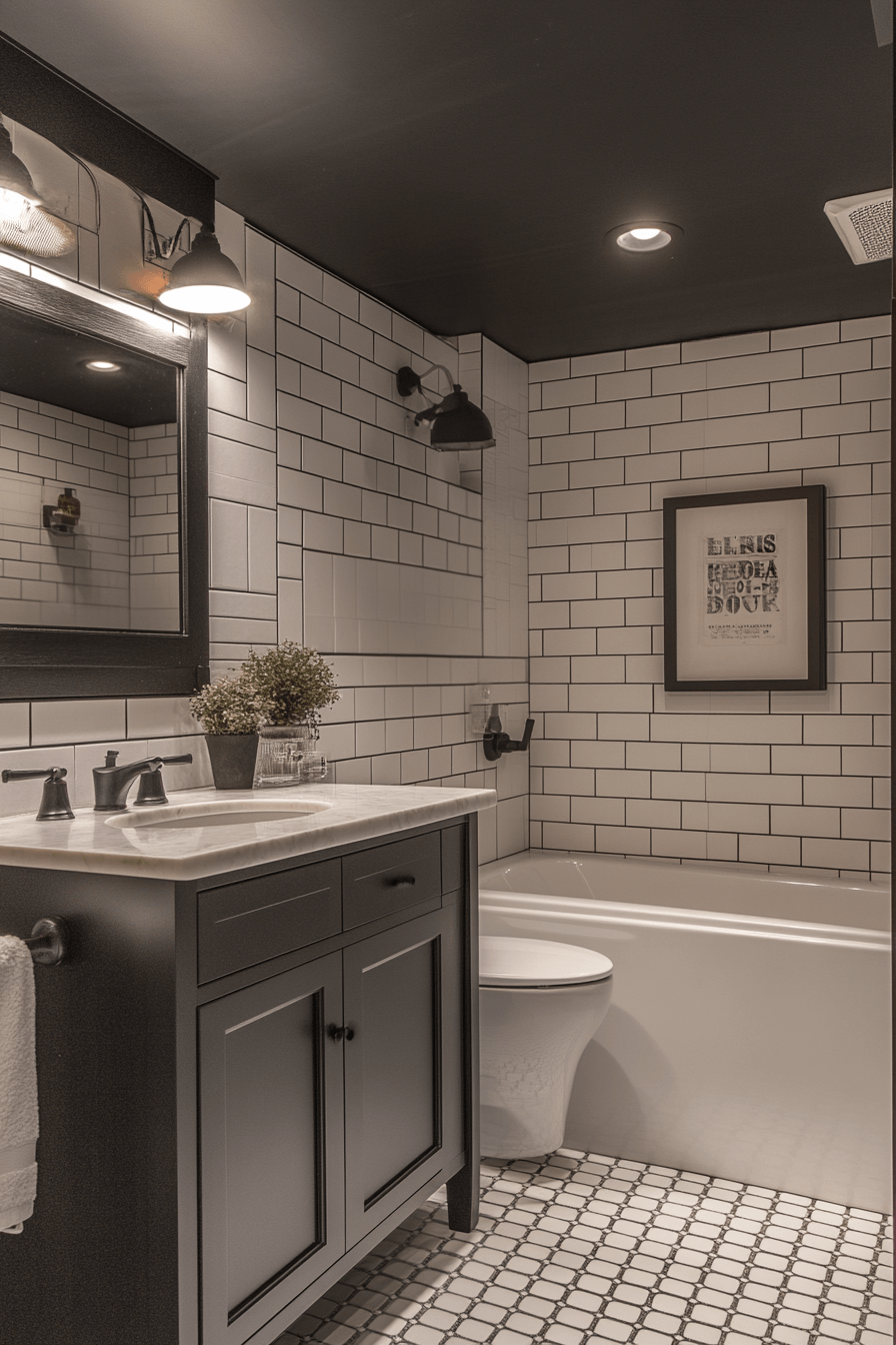 Black and White Bathrooms That Stay Interesting Without Adding Color