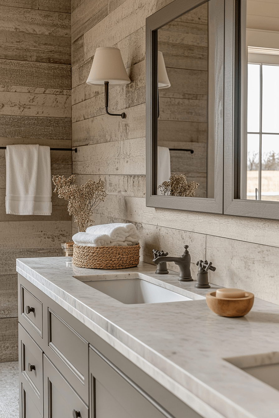 Farmhouse Bathrooms That Balance Rustic With Real Life