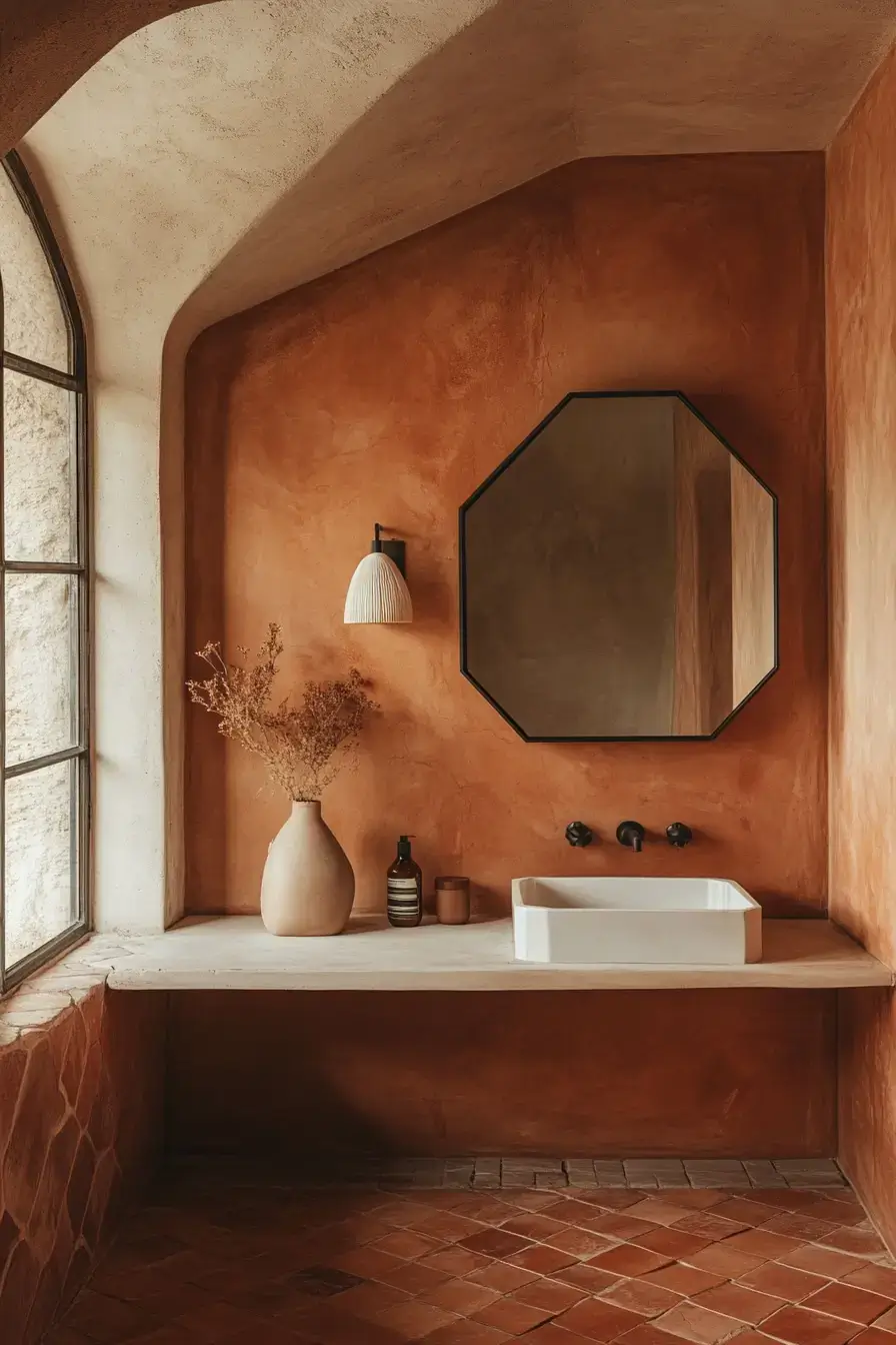 29 Terracotta Bathroom Ideas That Warm Up the Whole House 29 Terracotta Bathroom Ideas That Warm Up the Whole House