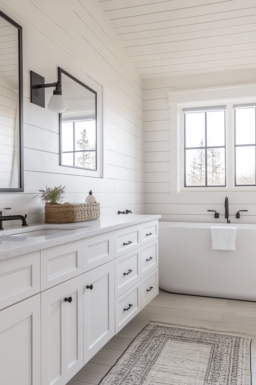 Black and White Bathrooms That Stay Interesting Without Adding Color