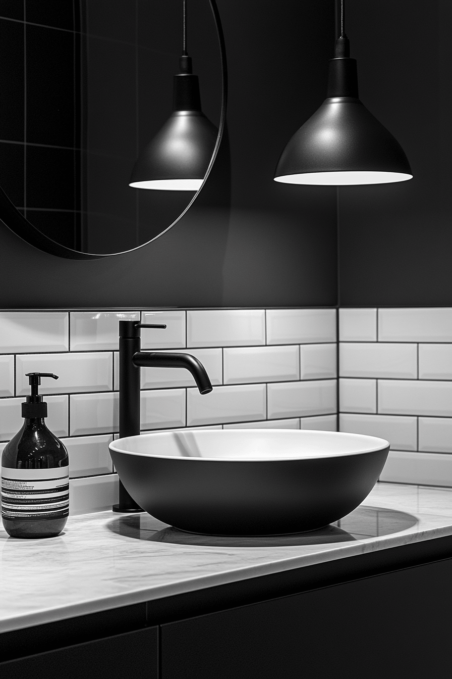Black and White Bathrooms That Stay Interesting Without Adding Color