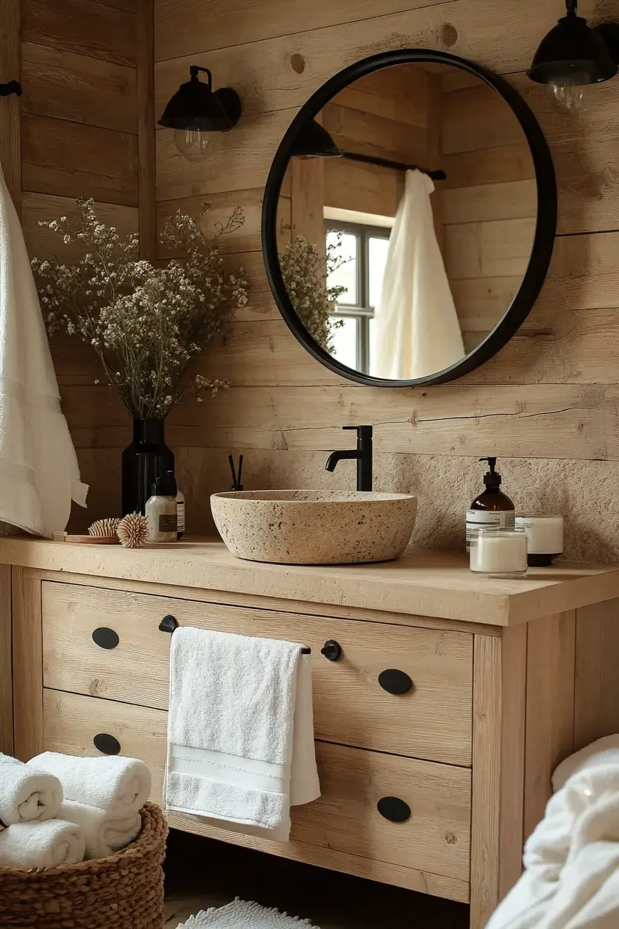 29 Rustic Bathroom Ideas That Feel Like a Cabin Morning