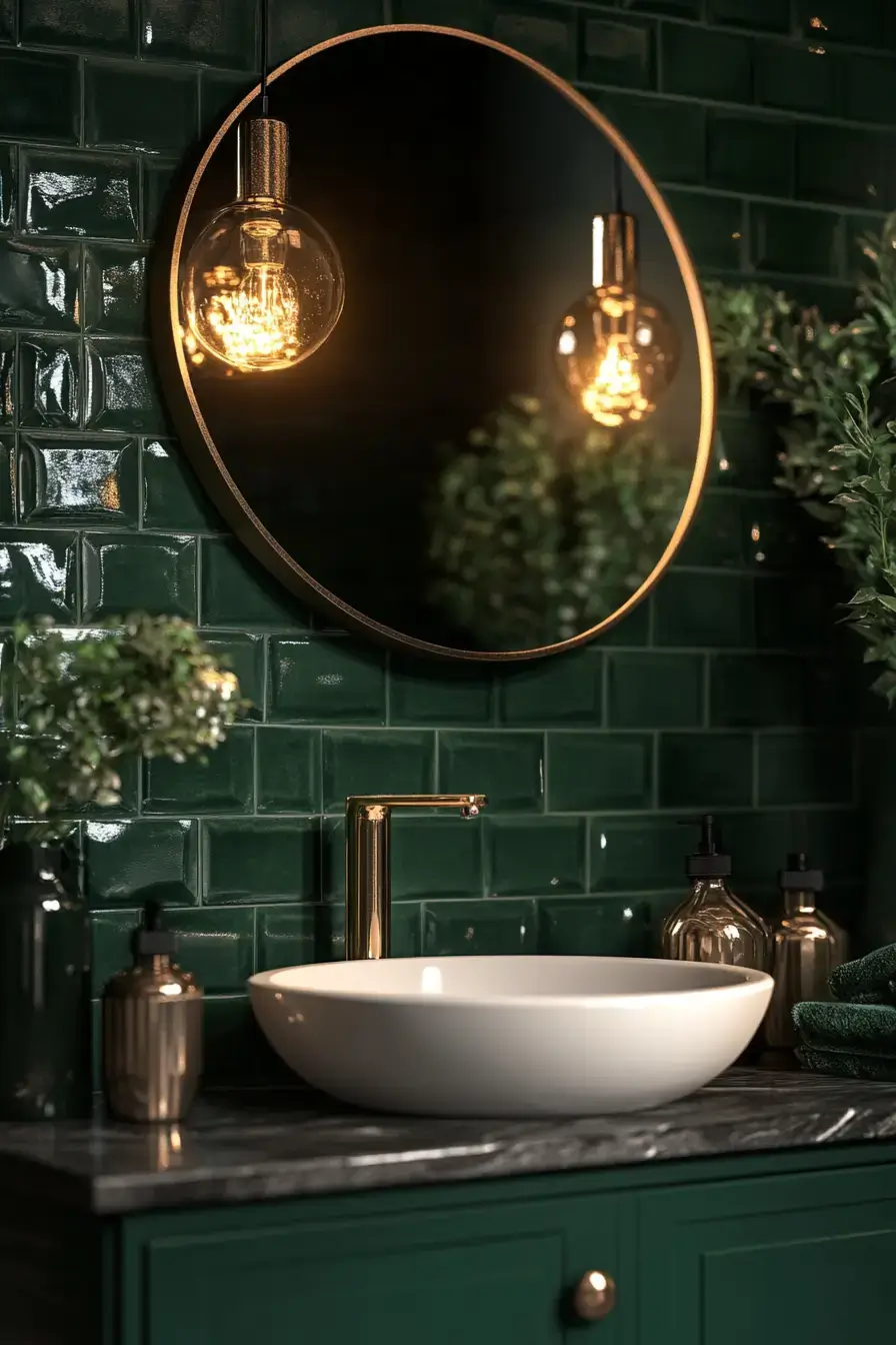29 Dark Green Bathroom Ideas That Bring the Outdoors In