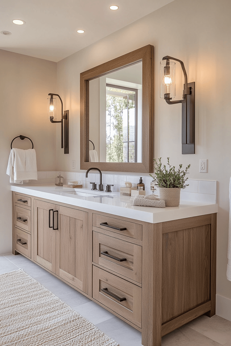 Farmhouse Bathrooms That Balance Rustic With Real Life