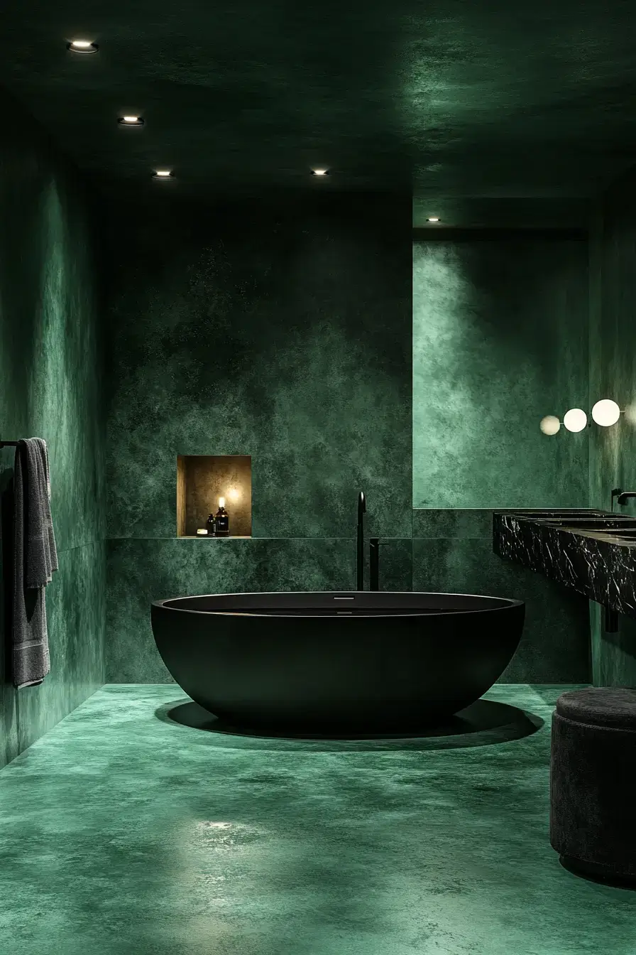 29 Dark Green Bathroom Ideas That Bring the Outdoors In