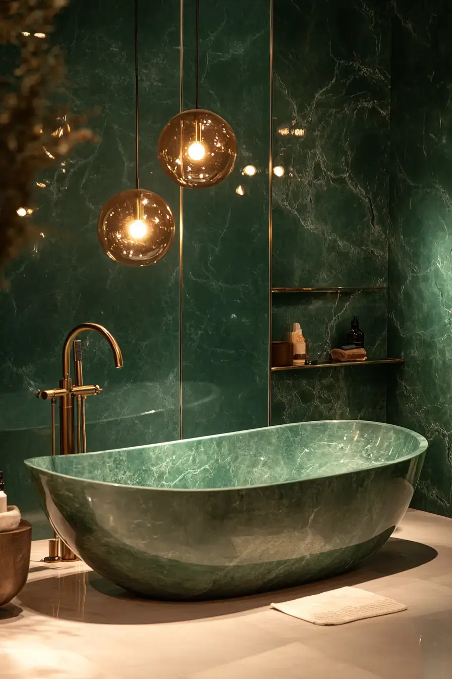 29 Dark Green Bathroom Ideas That Bring the Outdoors In