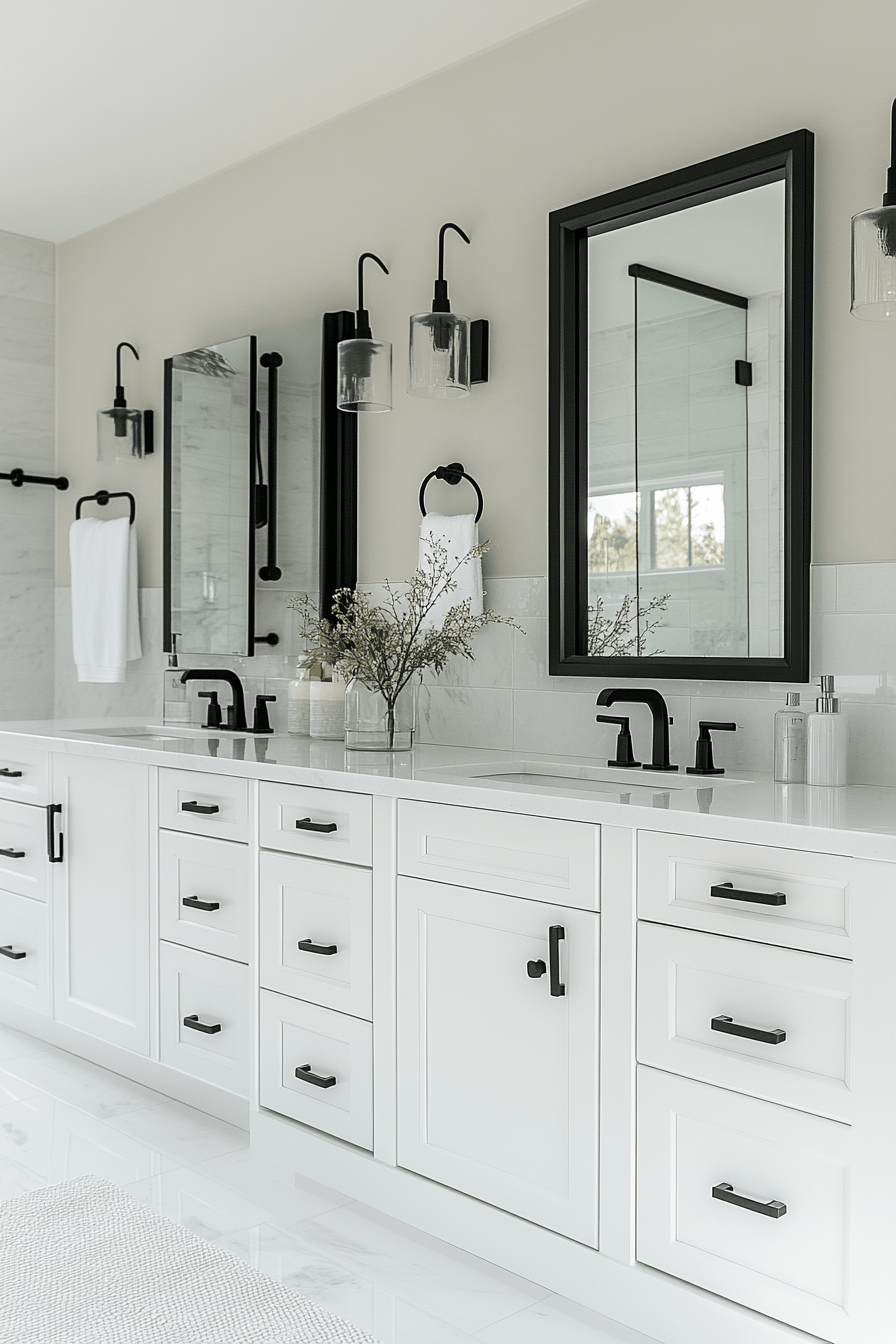 Black and White Bathrooms That Stay Interesting Without Adding Color