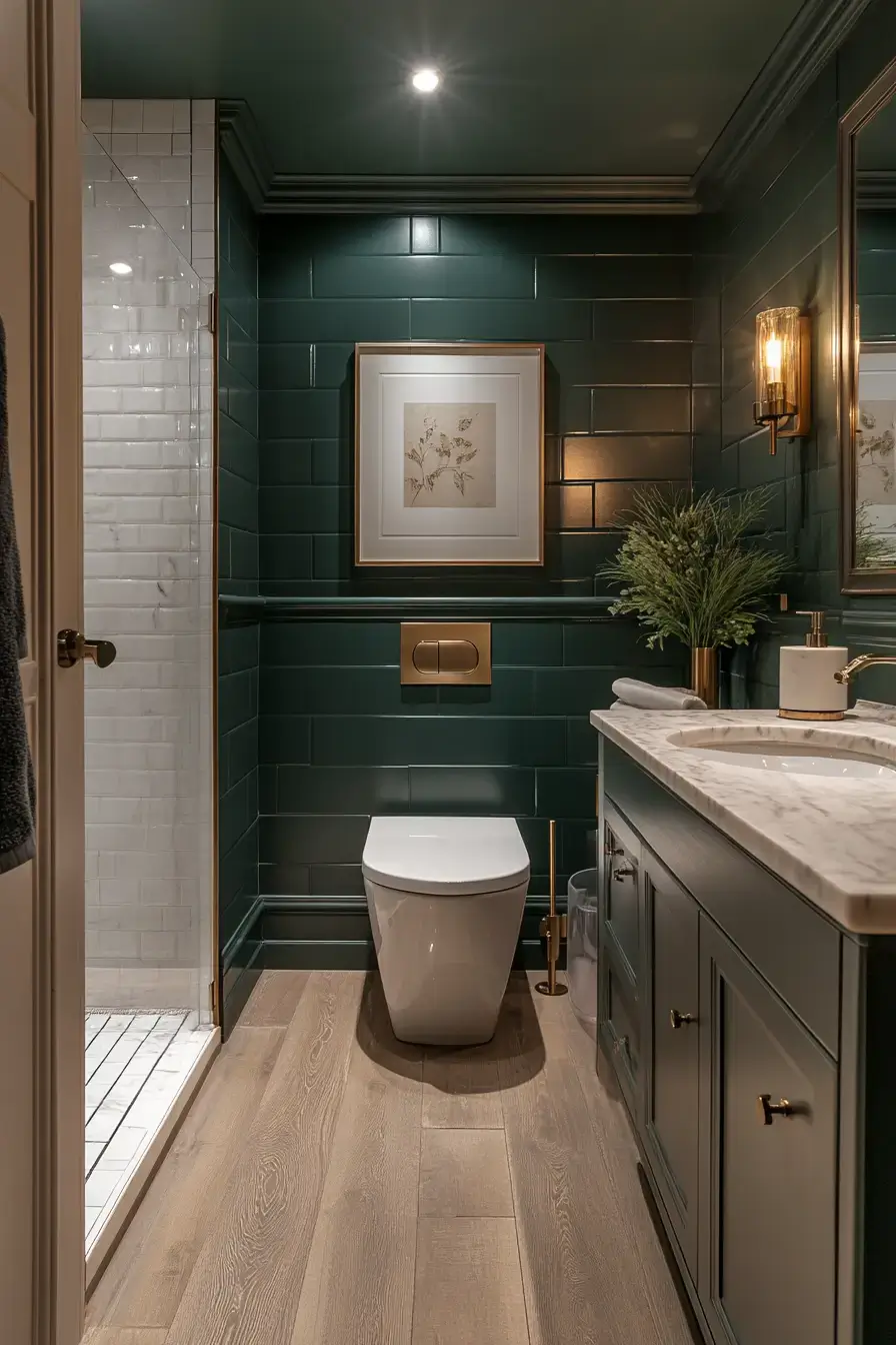 29 Dark Green Bathroom Ideas That Bring the Outdoors In