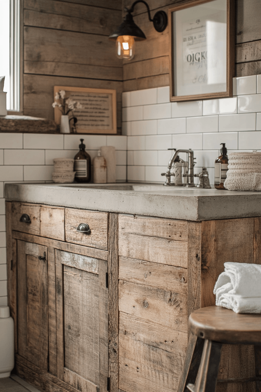 Farmhouse Bathrooms That Balance Rustic With Real Life