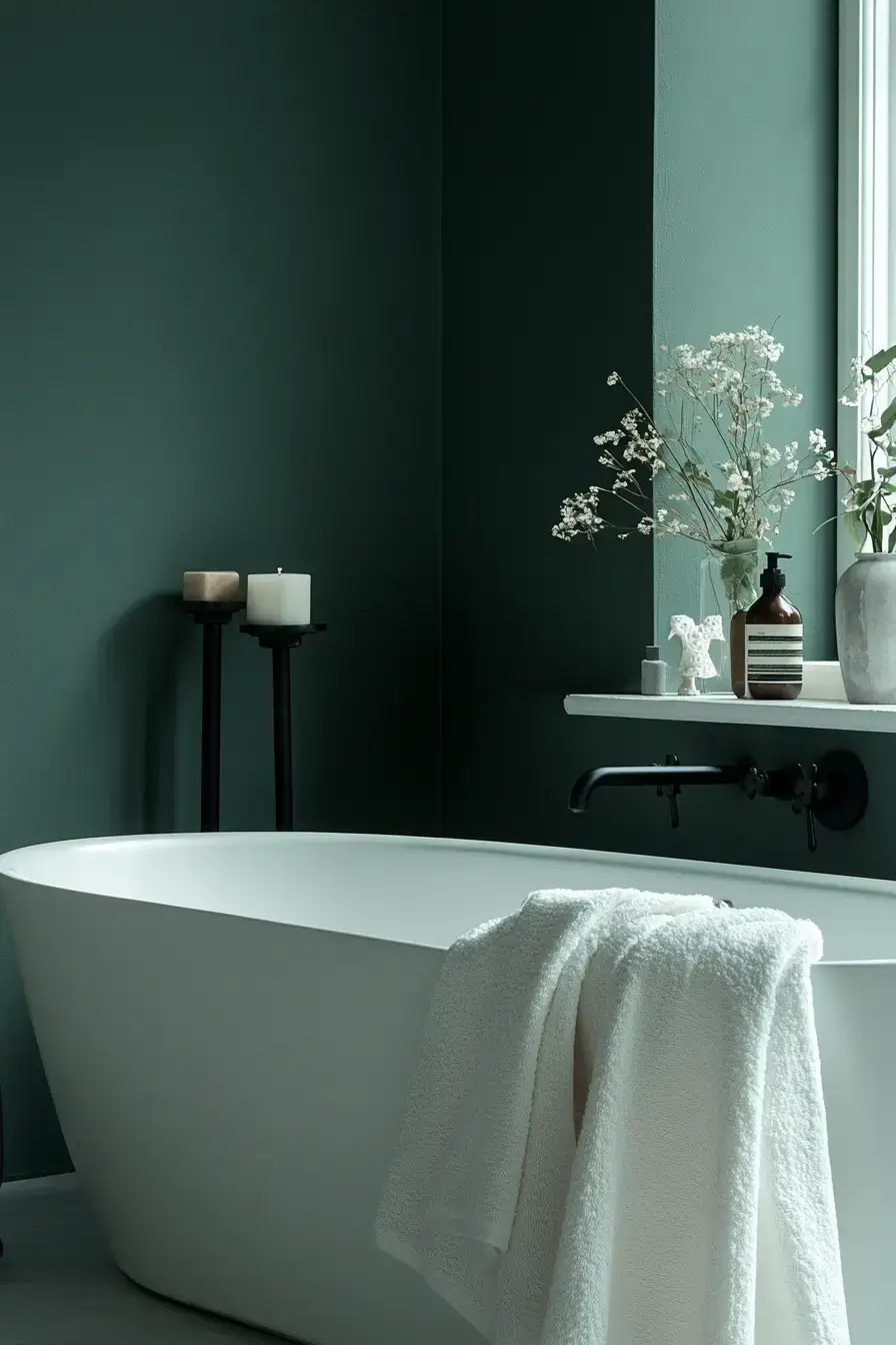 29 Dark Green Bathroom Ideas That Bring the Outdoors In