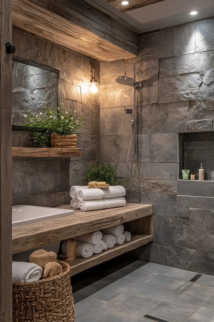 29 Rustic Bathroom Ideas That Feel Like a Cabin Morning