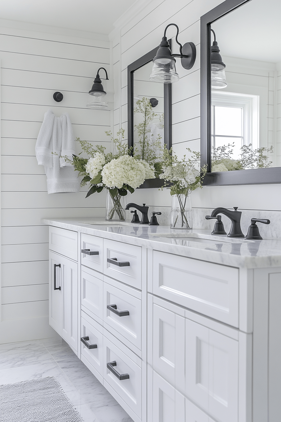 Black and White Bathrooms That Stay Interesting Without Adding Color