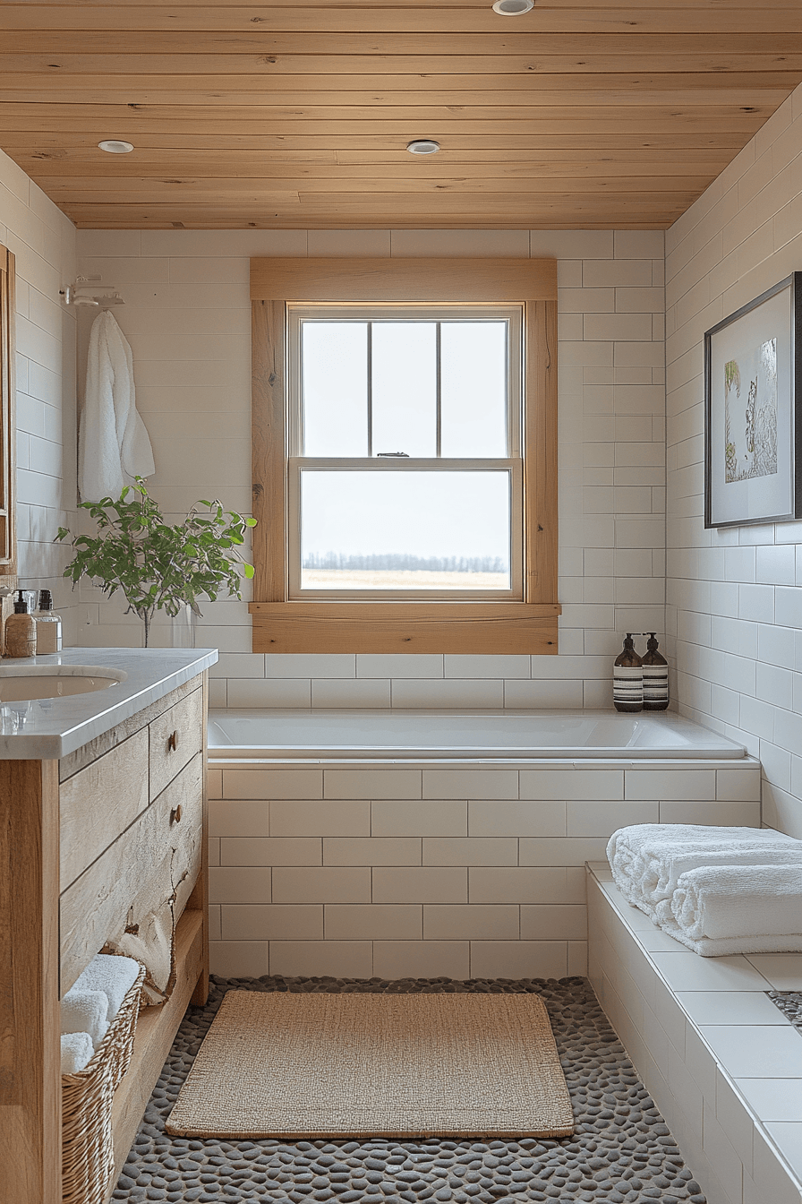Farmhouse Bathrooms That Balance Rustic With Real Life