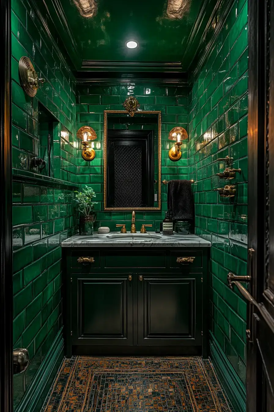 29 Dark Green Bathroom Ideas That Bring the Outdoors In