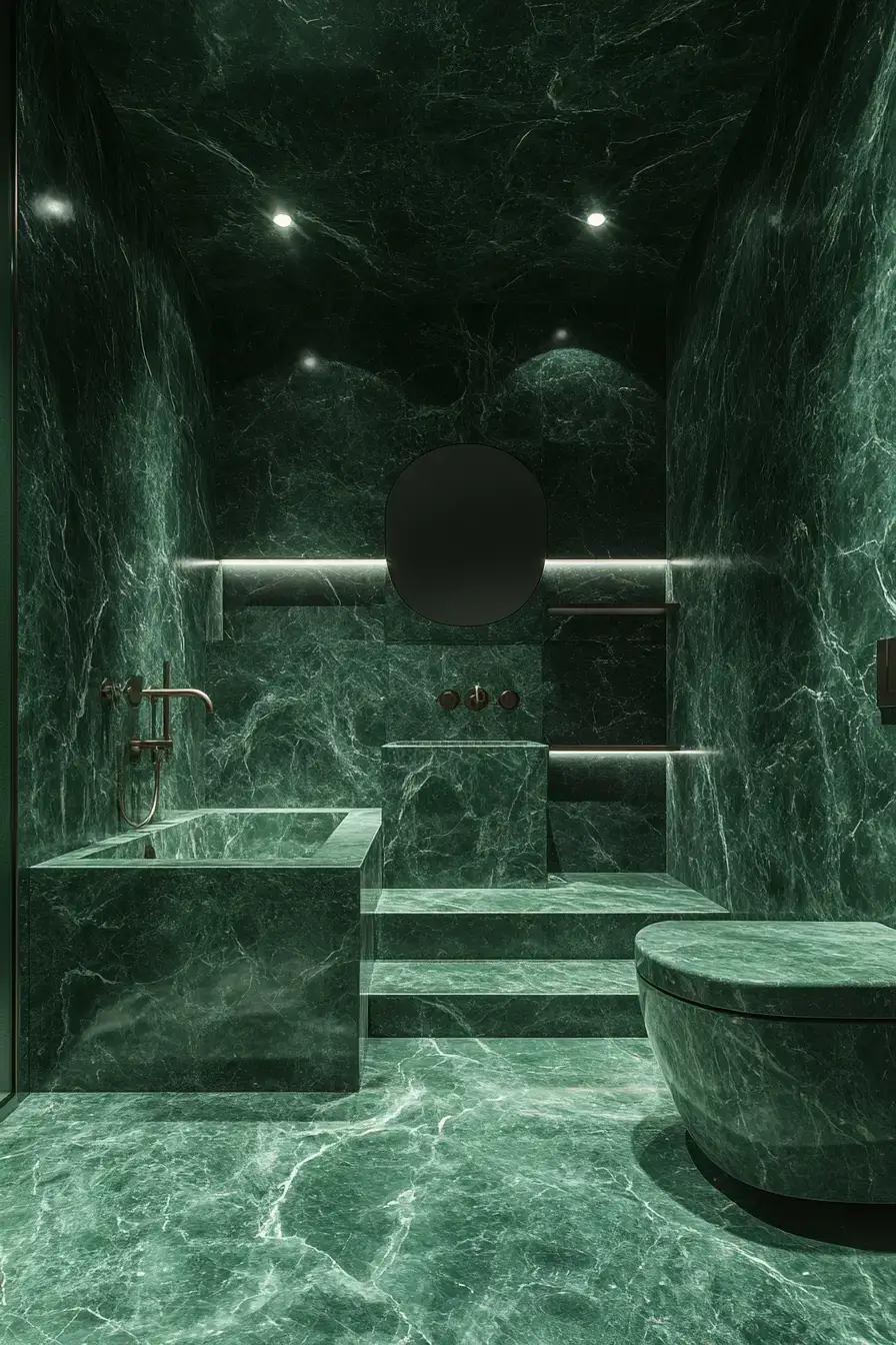29 Dark Green Bathroom Ideas That Bring the Outdoors In