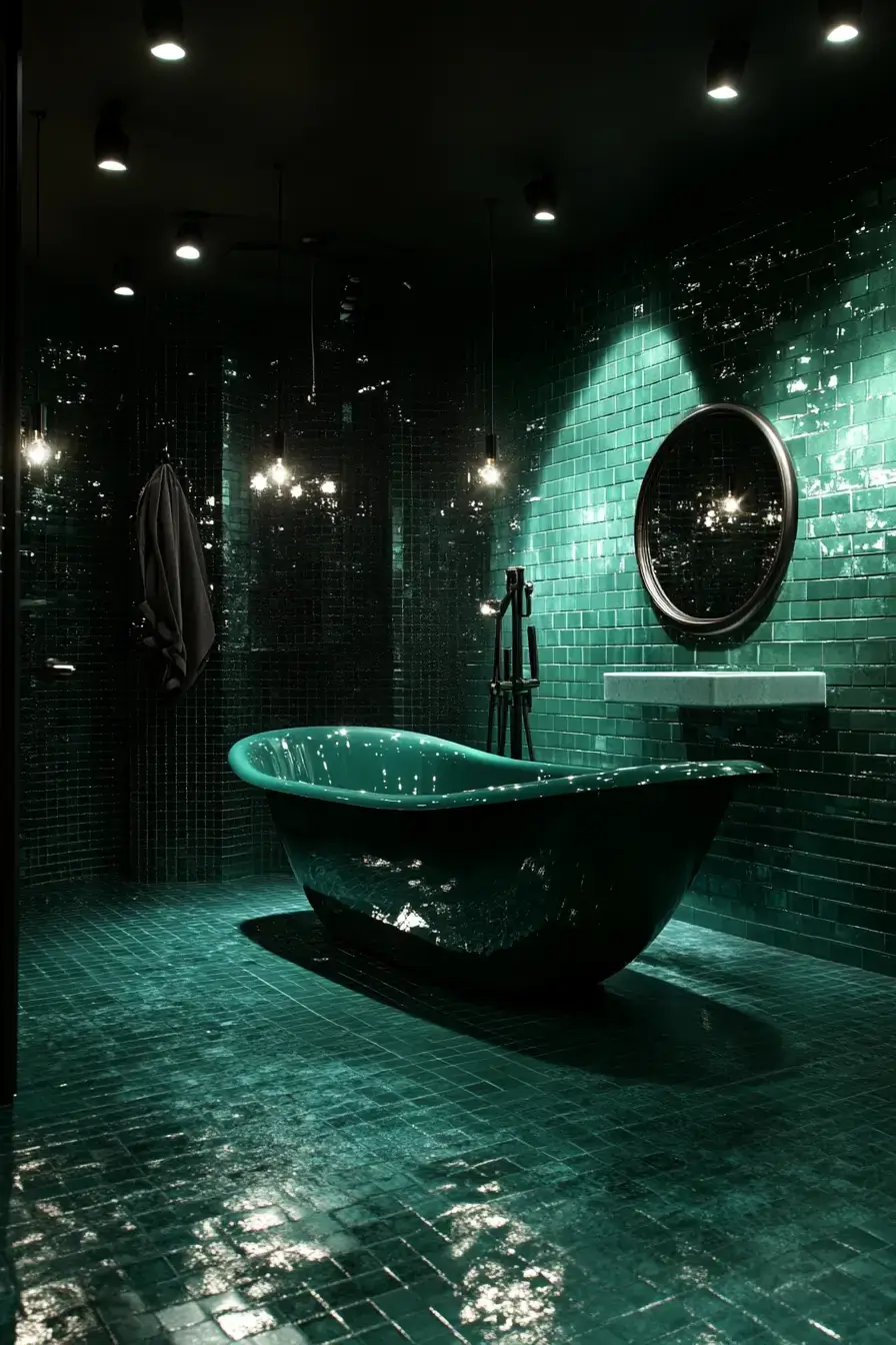 29 Dark Green Bathroom Ideas That Bring the Outdoors In
