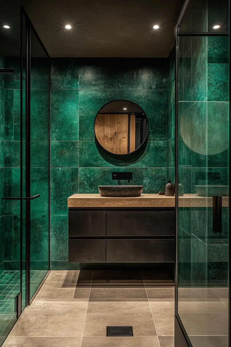 29 Dark Green Bathroom Ideas That Bring the Outdoors In
